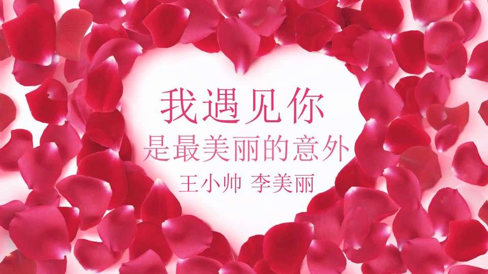 遇见你婚礼策划婚庆宣传PPT模板