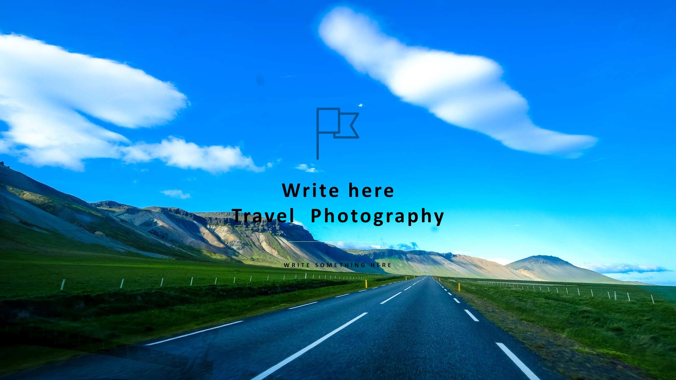 European and American style travel photography corporate publicity display PPT template